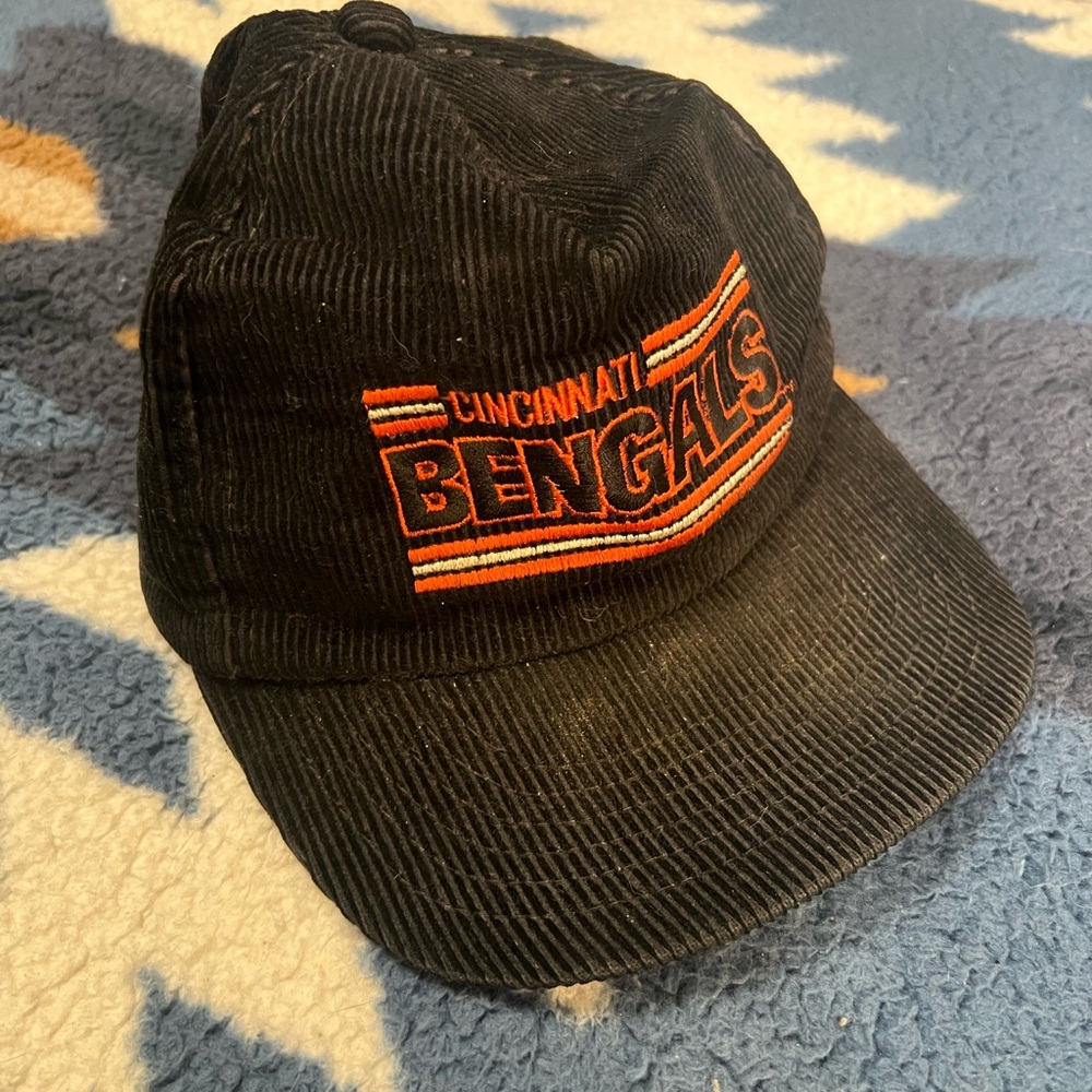 Vintage Cincinnati Bengals Black Corduroy Cap